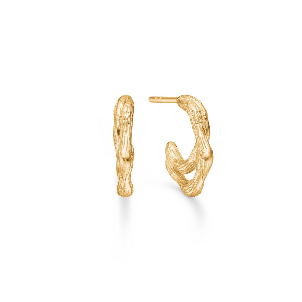 Studio Z Twine Gold Creole shows a set of small creoles in an organic, twisted golden design, Model 7210853.