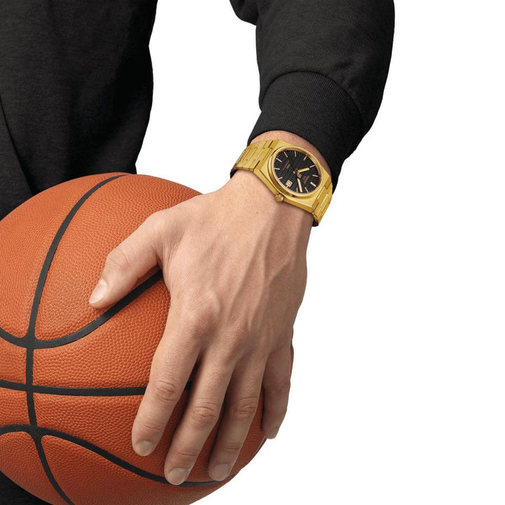 Tissot PRX Powermatic 80 Damian Lillard Special Edition Wear On Hand With Basketball Gold Tone Watch. Model T1374073305100