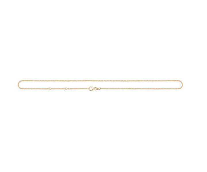 Anchor facet silver gold-plated necklace 45 cm, elegant chain in golden finish, Model 9220100-2.