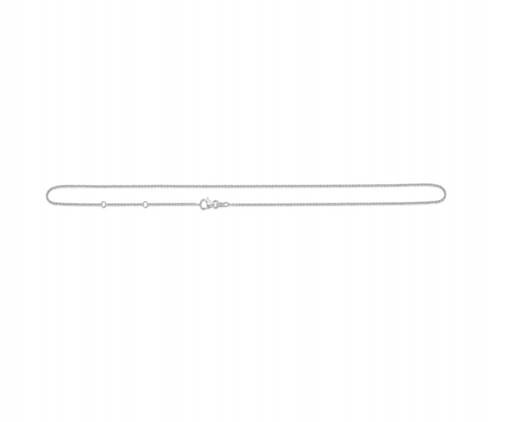 Anker Facet Silver Necklace 45 cm shown on white background, simple silver chain with classic clasp. Model 9120110-9120110-2.