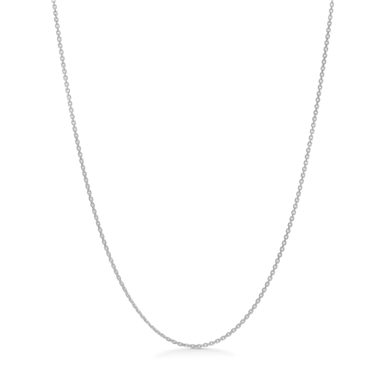 Anker Faceted Silver Necklace 80 cm shows a simple, classic silver chain in a glossy finish. Model 9120112-9120112-1