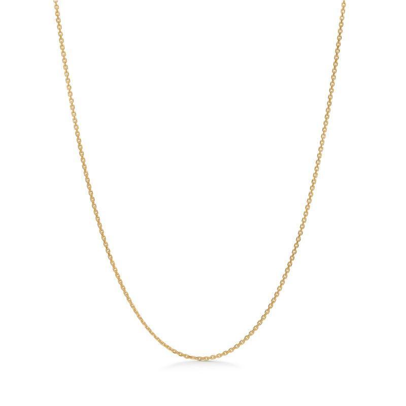 Anchor facet 14 kt necklace 50-55cm shown alone, single chain in bright yellow gold. Model 9520111-9520111-1