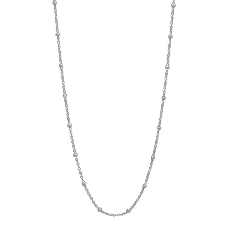Aqua Dulce Solv Dot Necklace 60 cm in silver with small ball details, simple and elegant chain. Model 1482-1482-1