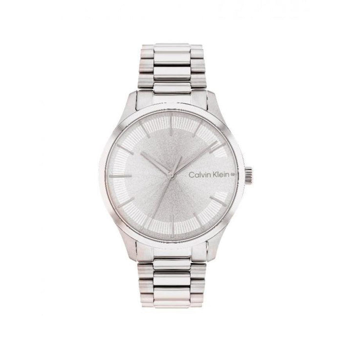 Calvin Klein iconic bracelet women's watch with silver-colored steel strap and minimalist dial. Model 25200041.