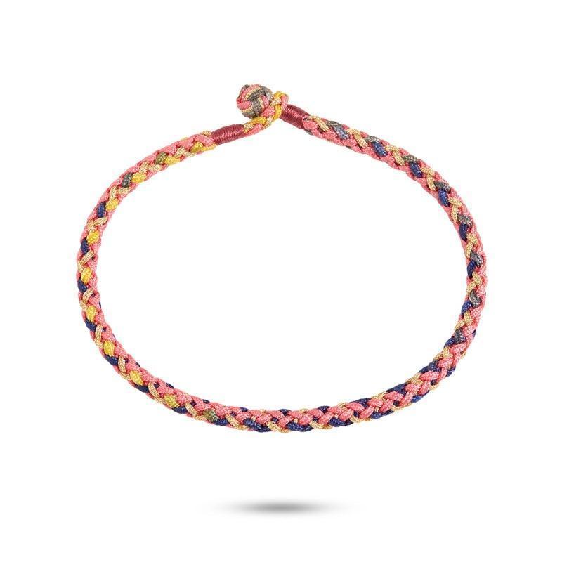 Carre Candy Armband Mix in braided cord with colorful shades on a white background. Model BB4171-1