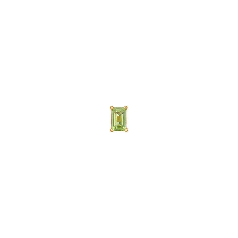 carre-orestik-with-peridot, single cover image shows rectangular peridot stone in gold setting. Model FS4295PE.