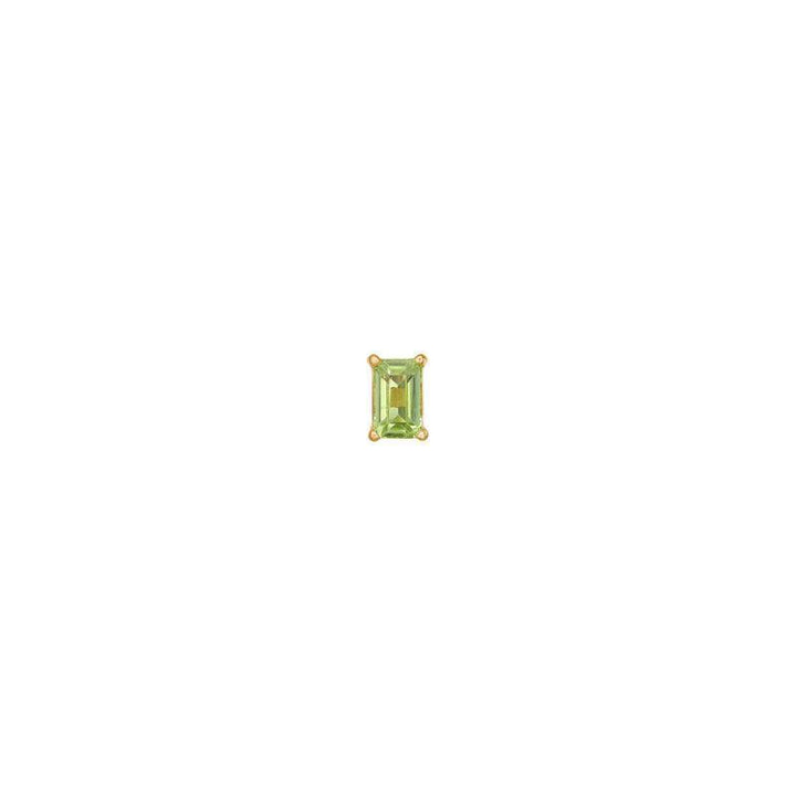 carre-orestik-with-peridot, single cover image shows rectangular peridot stone in gold setting. Model FS4295PE.