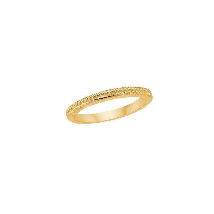 carre-ring-fr 4400-fr 4400-001 elegant gold ring with braid detailed surface, Model FR4400-001