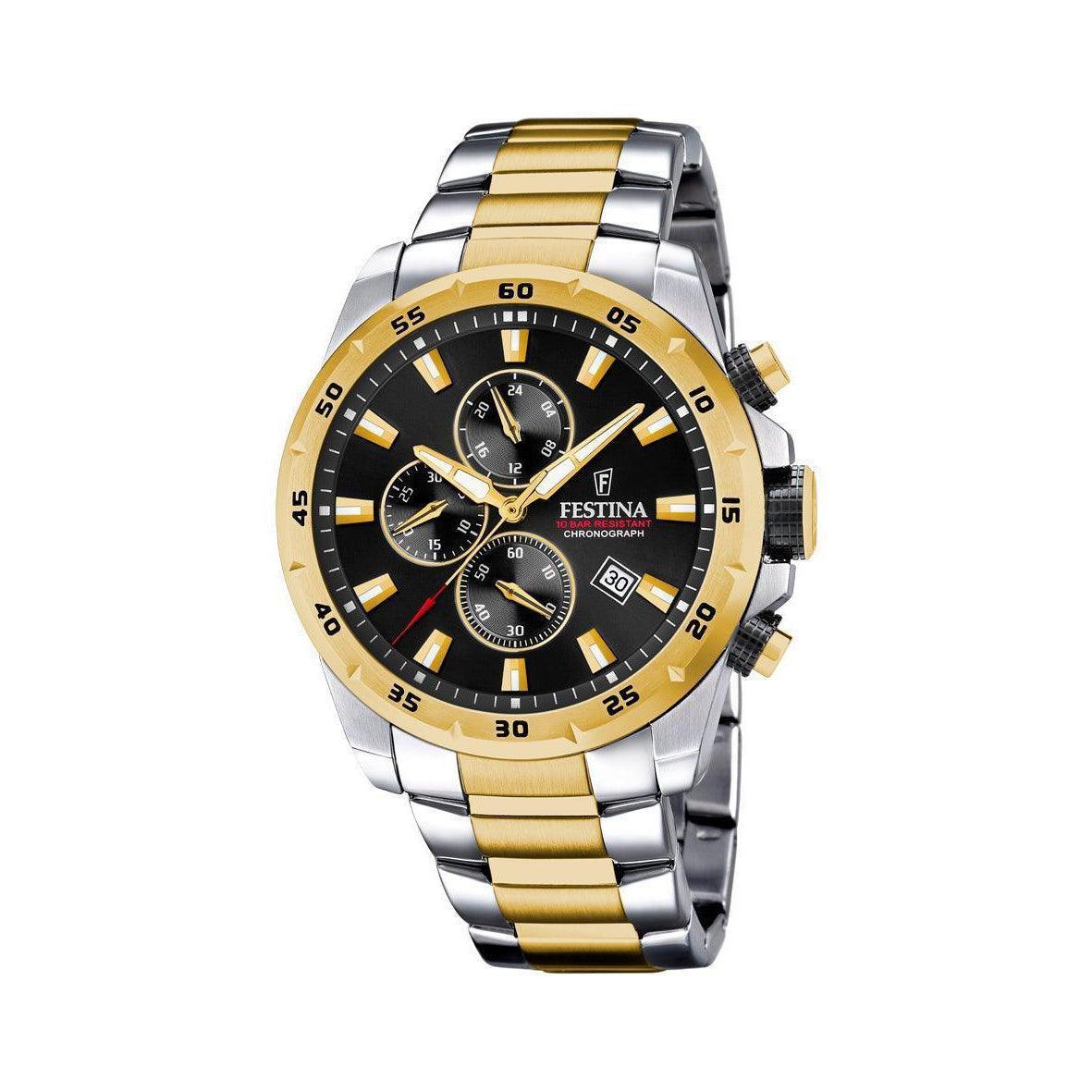 Festina Chrono Sport 20562/4 men's watch with black dial and gold-colored detail, Model 20562/4.
