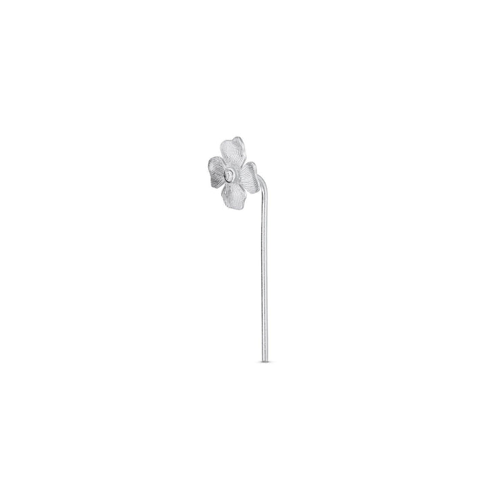 herieth-paul-x-polar-jewelry-furaha-earhanger in silver-colored design with floral motif, Model FUR-EH-SL-WZ-00507