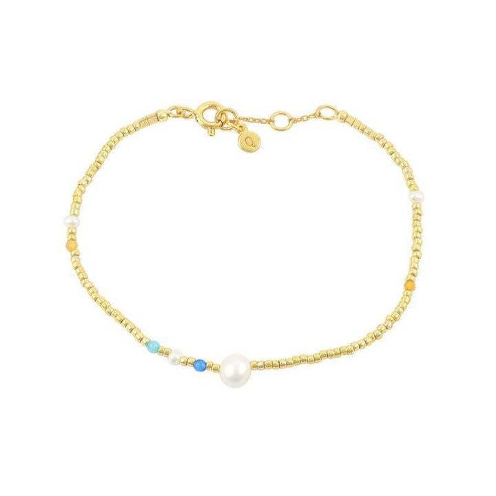 Hultquist Copenhagen Isabella Bracelet with gold-plated beads and colored details, model S08036G-S08036G-1
