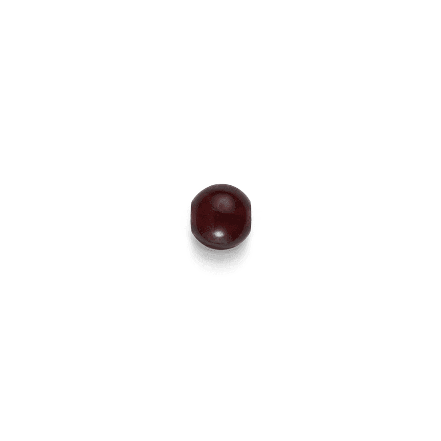 Inner Peace Rod Garnet Pearl Livskraft shows a round, deep red garnet pearl against a white background. Model c124g119-1.