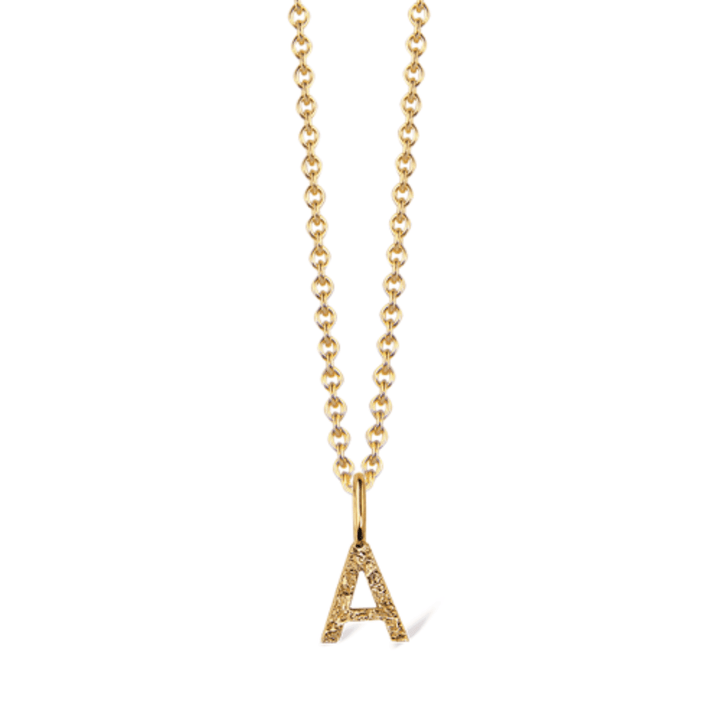 Jeberg Jewelery I Am Me Letter Silver-gilt necklace with the letter A in golden look, Model 42000-42000-001-1.
