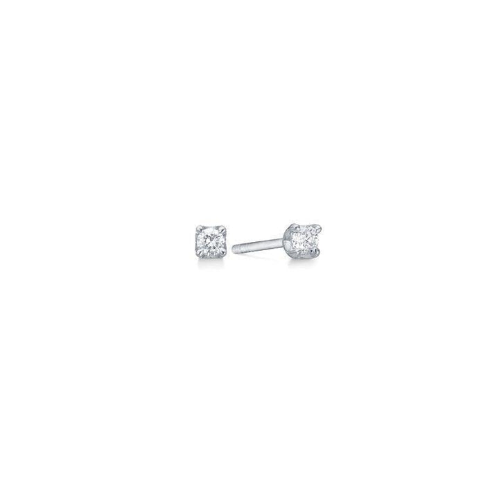 Mads Z 14 kt Crown Diamond Earrings 0.18 ct white gold, classic earrings with diamond in white gold. Model 1611618