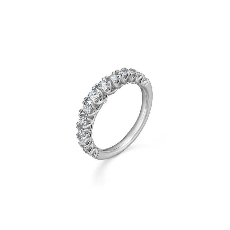 Mads Z 14 kt Crown Princess Ring white gold 0.50 ct with diamonds in an elegant setting, Model 1641950-001.