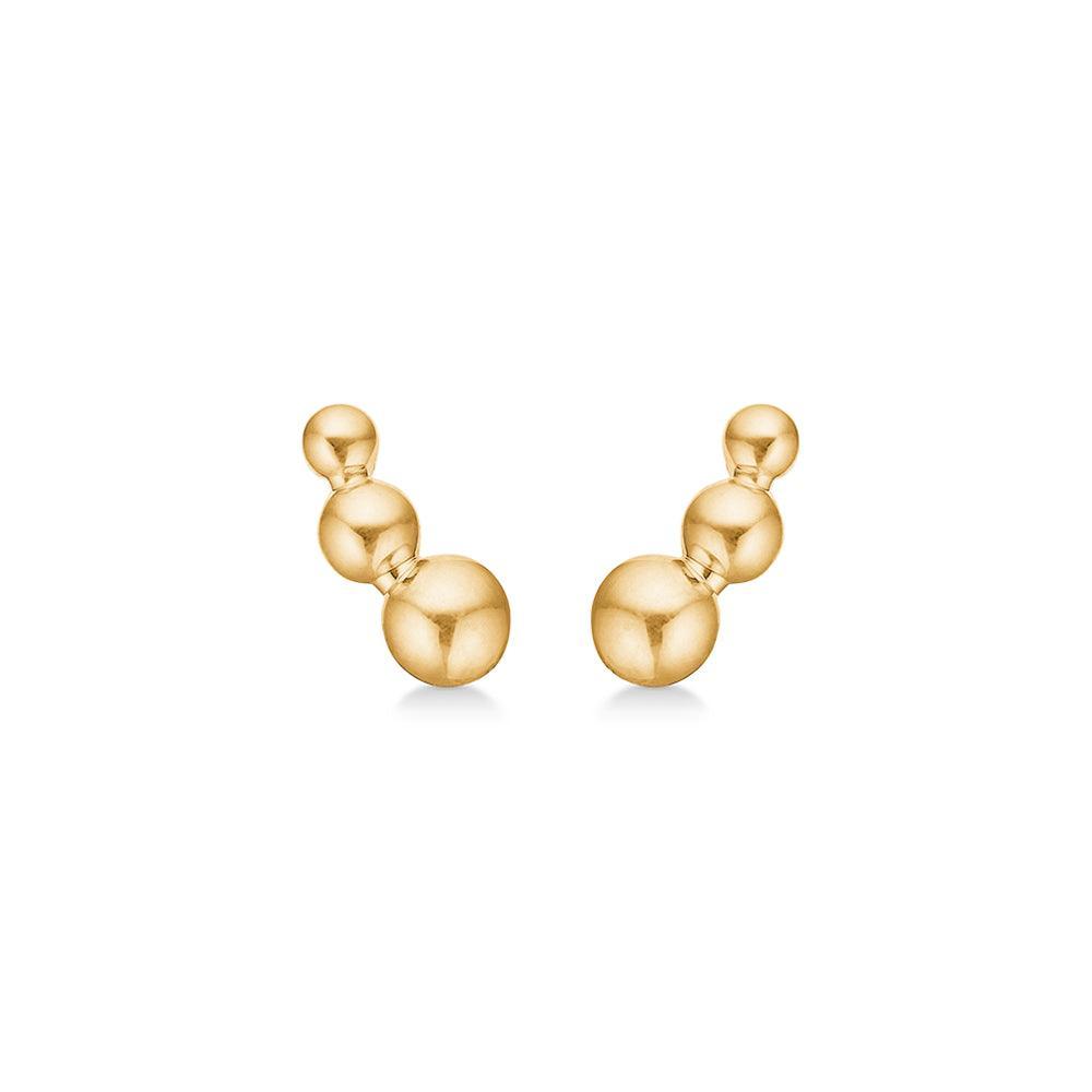 Mads Z 8kt Alba Studs shows two elegant studs in a smooth, gold colored 8 carat design. Model 3310123