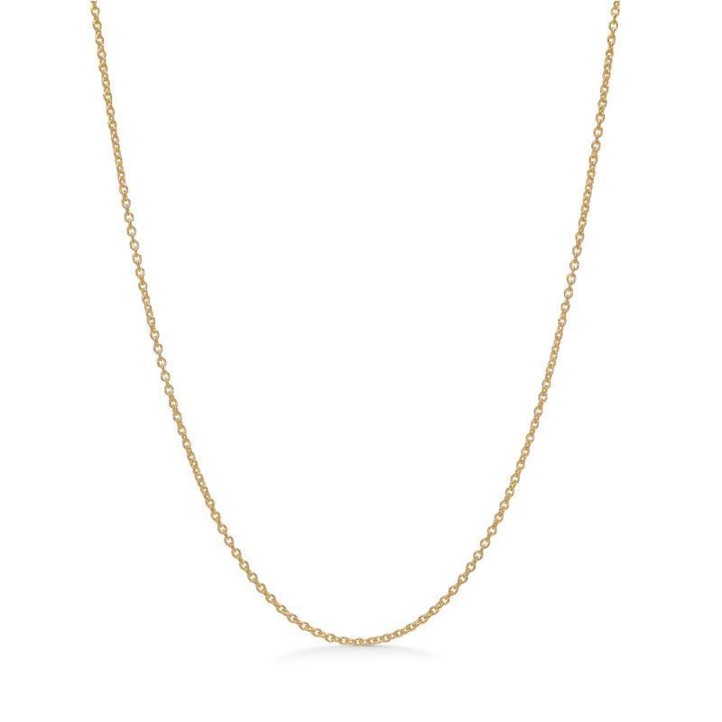 Mads Z 8kt Round Anchor Necklace 45cm shows a simple, gold-coloured anchor chain against a white background. Model 9320100-1