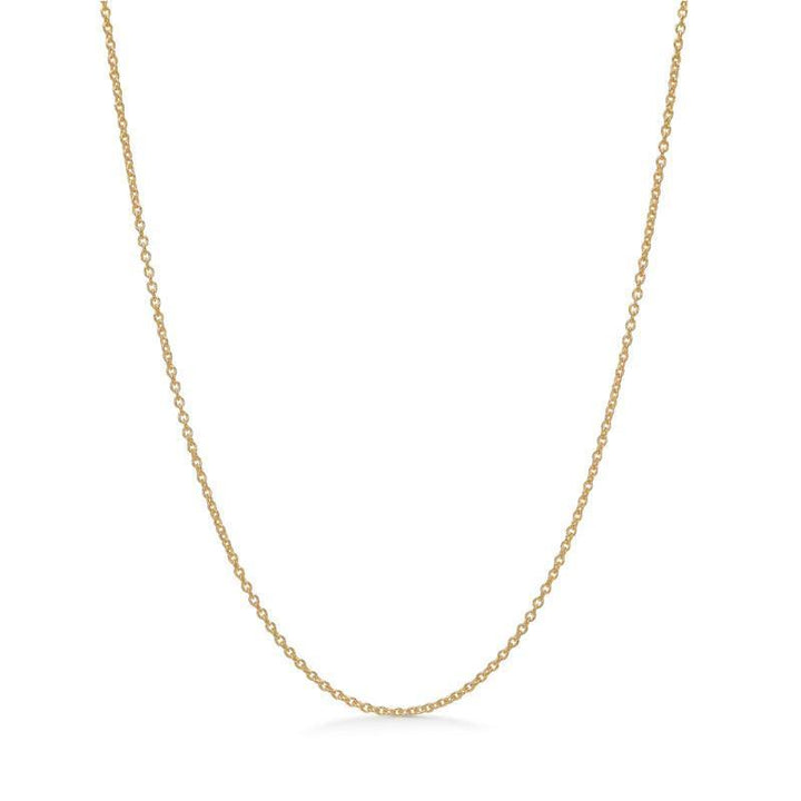 Mads Z 8kt Round Anchor Necklace 55 cm shows a simple, classic gold chain in a round anchor design, Model9320101-1.