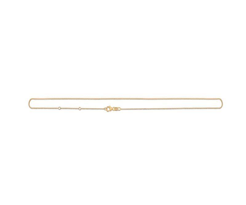 Mads Z 8kt Venezia necklace 80cm in simple style, chain in gold-colored metal with clasp. Model 9320132-1.