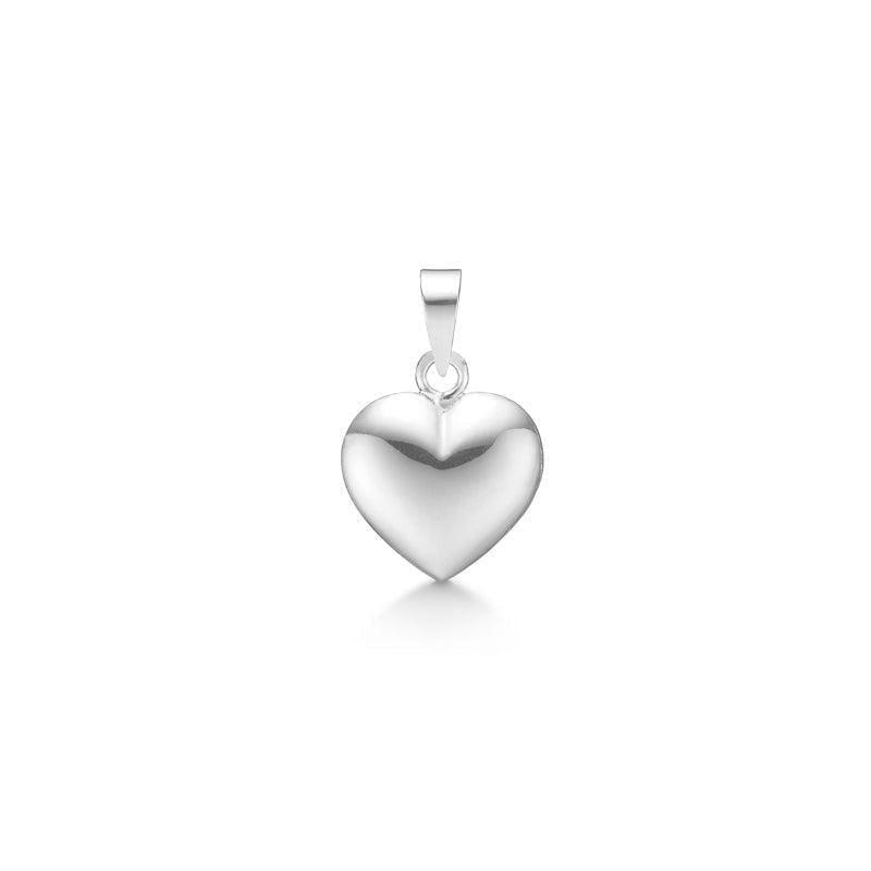 Mads Z silver heart pendant 12mm, shiny and polished heart pendant in silver. Model 8130531-1