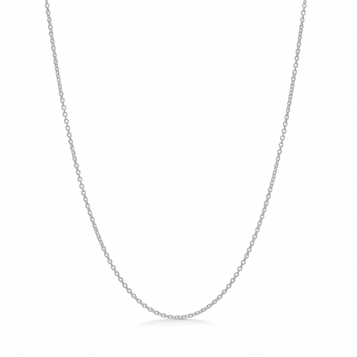 Mads Z Silver Round Anchor Necklace 55 cm, simple round silver chain in classic anchor design. Model 9120101-1
