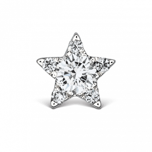Maria Tash 4.5mm Diamond Star Threaded Stud 18kt white gold with star-shaped diamonds, Model xstar45d-w-001-2
