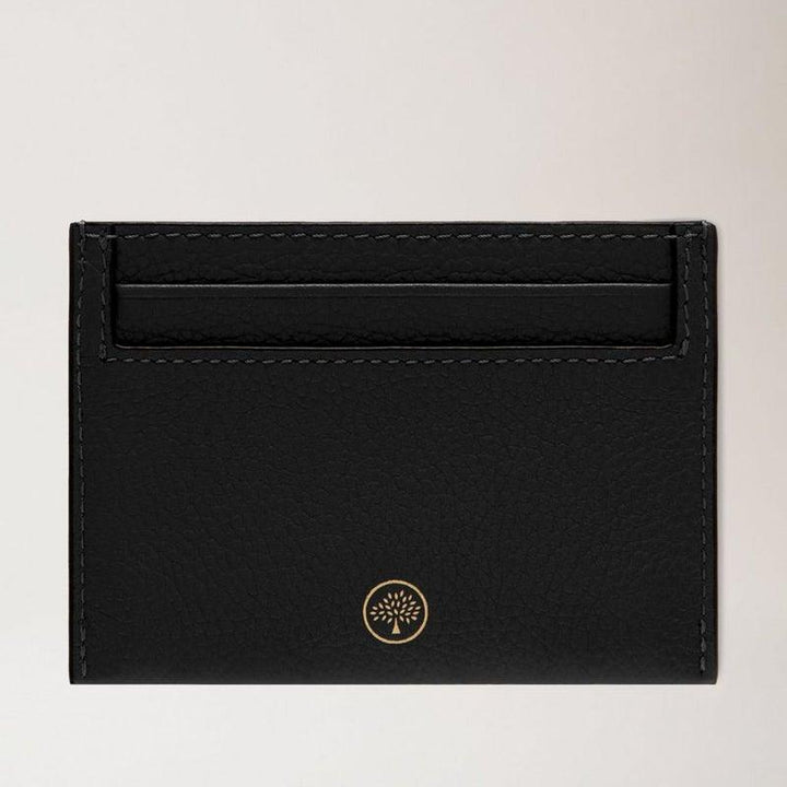 Mulberry Card holder Continental Credit Card Slip Natural Grain Black in black leather with discreet logo, Model RL4644-205A100