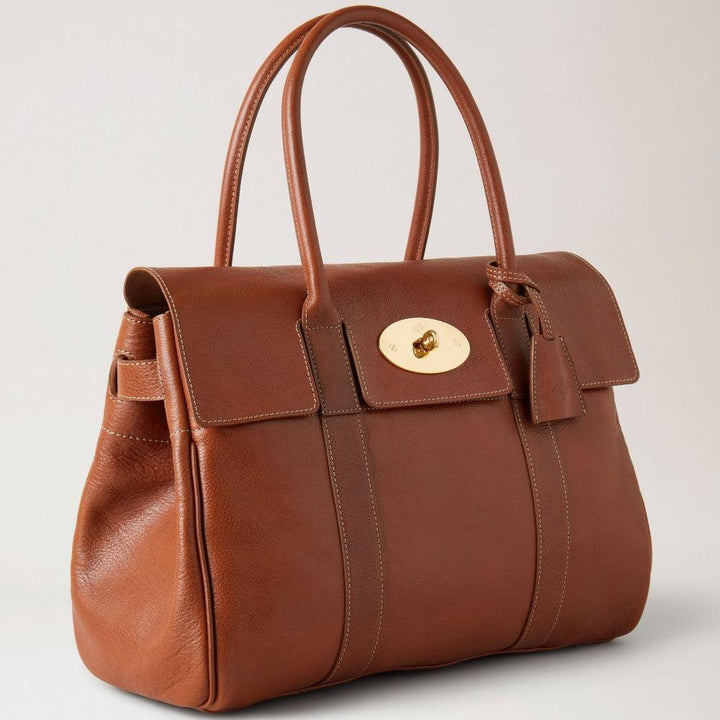 Mulberry Bag Bayswater Legacy NVT in brown leather with gold buckle, Model HH7941275G110.