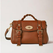 Mulberry Bag - Mini Alexa Heavy Grain Chestnut
