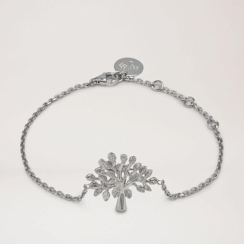 Mulberry Tree Bracelet – silver bracelet with tree motif in glossy finish, adjustable chain. Model QB2266000D130