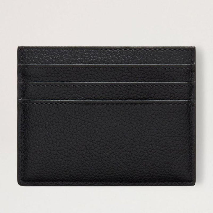 Mulberry Zipped Credit Card Slip Small Classic Grain Black shows a stylish card case in black, embossed leather. Model RL6466/205A100