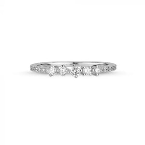 Invention rings in white gold