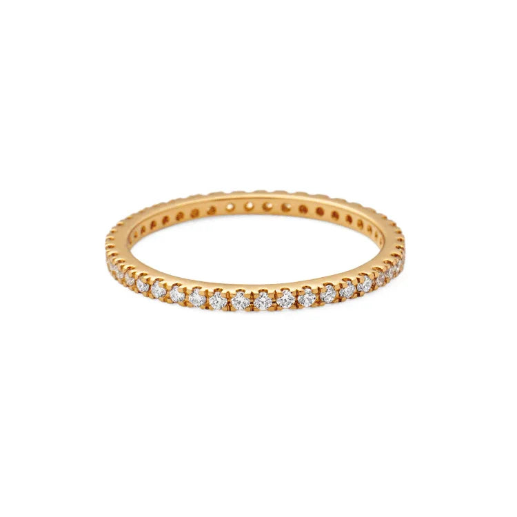 RO Copenhagen 18 kt Rock Classic diamond ring with small diamonds in gold, Model 106241-001