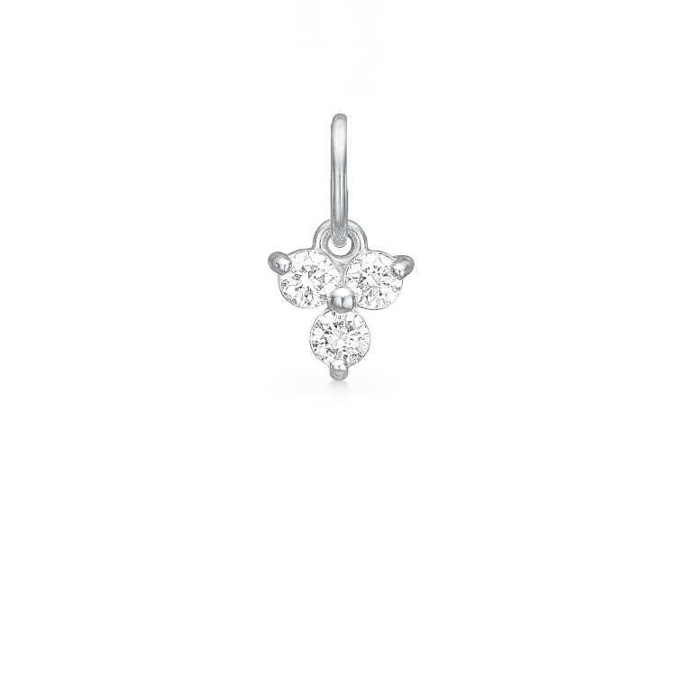ro copenhagen 18kt frid diamond 0.18ct pendant white gold with three round diamonds in a modern design, Model 112274-1