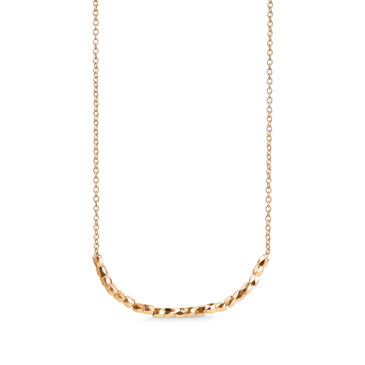 ro copenhagen 18kt rock beads with necklace, necklace in shiny 18 carat gold with faceted pearls. Model 93321-1