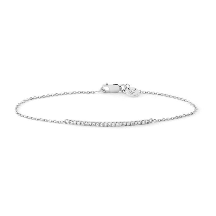 RO Copenhagen 18kt Rock Classic bracelet white gold with diamonds, elegant chain. Model 106711-001