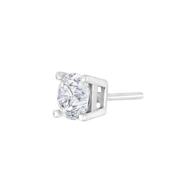 Son of Noa men's earrings with clear stone in a silver-coloured setting, simple and stylish. Model 30453120900.