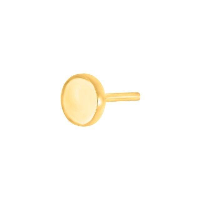 Son of Noa men's earrings in gold-plated silver with a glossy, round front on a white background. Model 325161-3-1