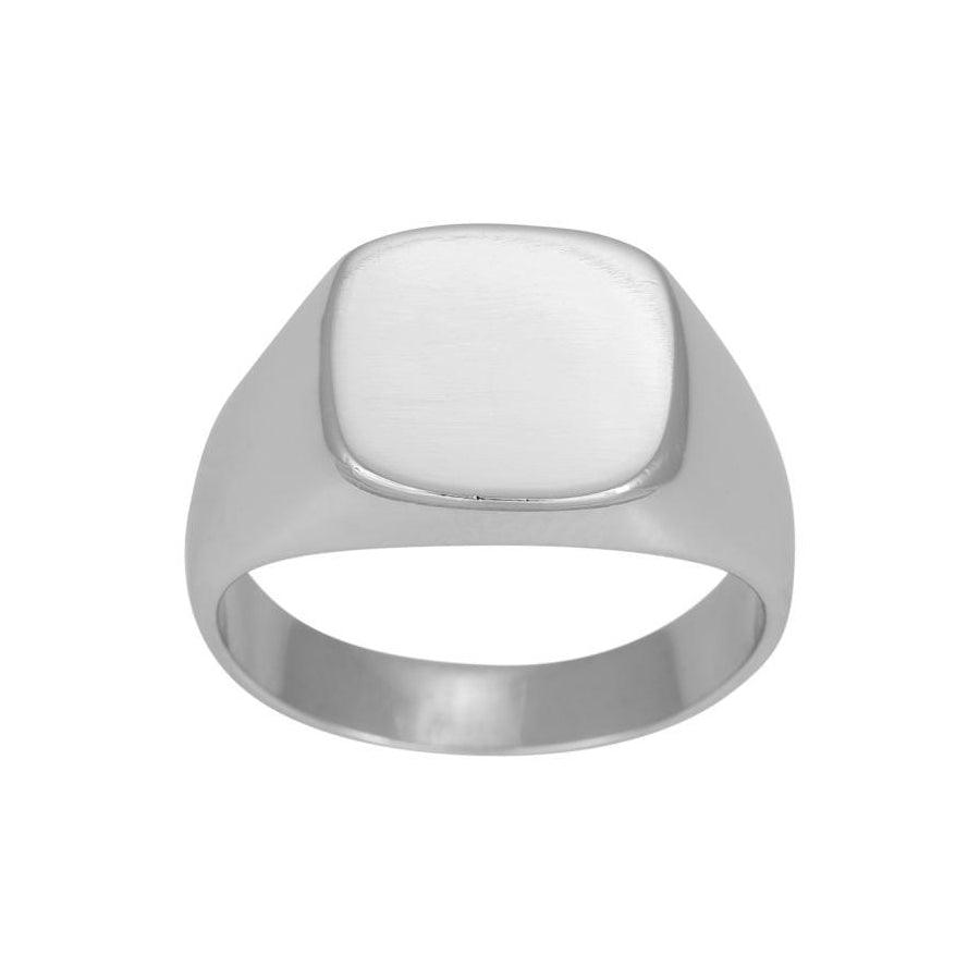 Son of Noa men's ring in shiny silver with square front, classic and simple style. Model 125104-9-001-1