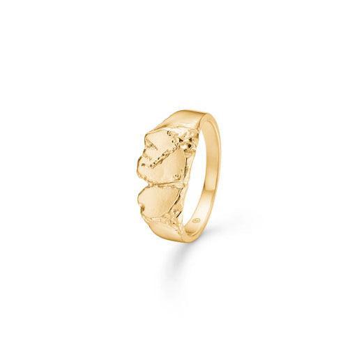 studio z monument ring silver-plated with organic texture on white background. Model 8240802-001-1
